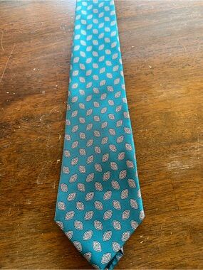 Classic Teal Patterned Men's Tie